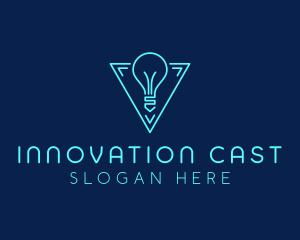 Futuristic Bulb Innovation logo design