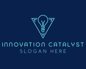 Futuristic Bulb Innovation logo design