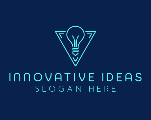 Futuristic Bulb Innovation logo design