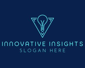 Futuristic Bulb Innovation logo design