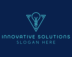 Futuristic Bulb Innovation logo
