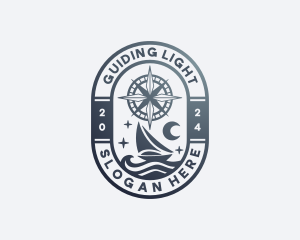 Sail Boat Navigation logo design