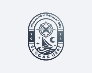 Sail Boat Navigation logo design