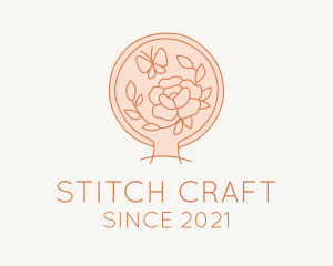 Butterfly Nature Embroidery  logo design