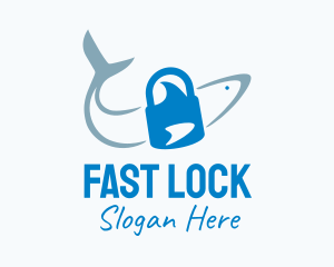 Shark Lock Security logo design