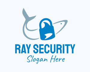 Shark Lock Security logo design