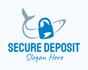 Shark Lock Security logo design