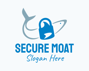 Shark Lock Security logo design