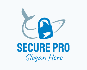 Shark Lock Security logo design