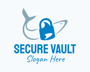 Shark Lock Security logo design