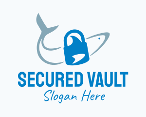 Shark Lock Security logo design