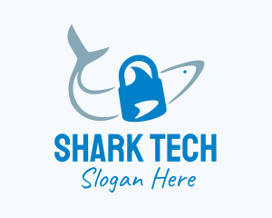 Shark Lock Security logo design