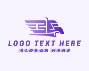 Purple Logistics Truck  logo