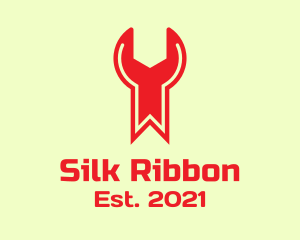 Red Ribbon Wrench logo design