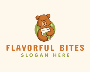 Smoothie Beverage Bear logo design