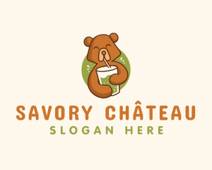 Smoothie Beverage Bear logo design