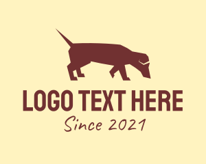 Brown Dachshund Dog logo