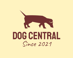 Brown Dachshund Dog logo design