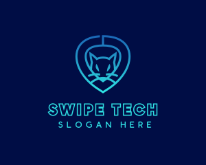 Tech Cat Face logo design