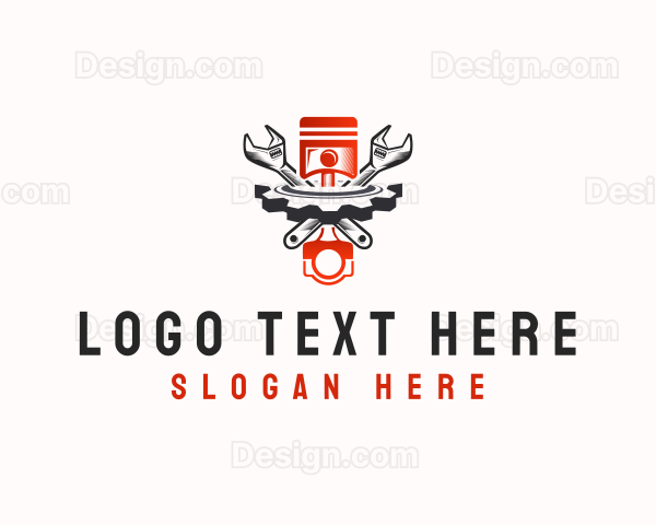 Mechanical Wrench Piston Logo