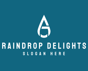 Liquid Rain Droplet logo