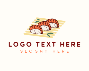 Shrimp Sushi Food logo