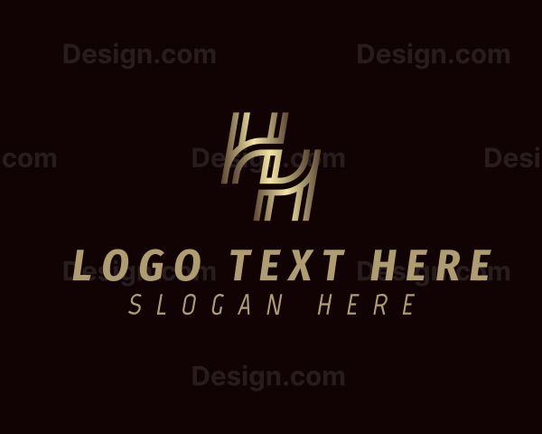 Metallic Gold Business Logo