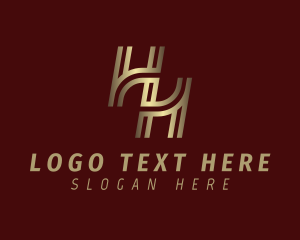 Metallic Gold Business logo