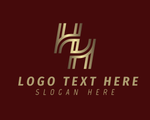 Metallic Gold Business Logo