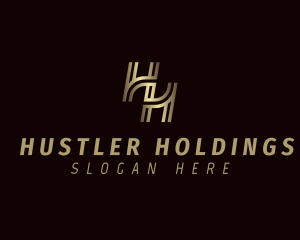 Metallic Gold Business logo design