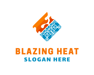 Heating Cooling Energy logo design