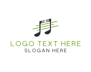 Song - Food Note Ladle logo design