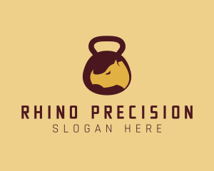 Kettlebell Rhino Gym logo design