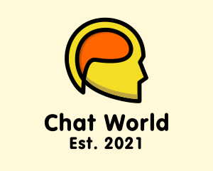 Mind Chat Head  logo design