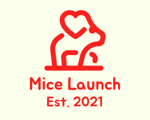 Red Mouse Heart logo