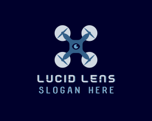 Flying Drone Lens logo design