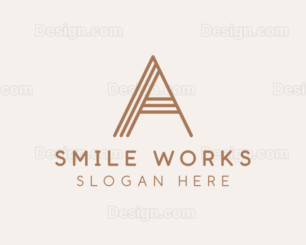 Furniture Design Letter A Logo