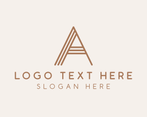 Furniture Design Letter A logo design