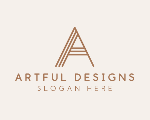 Furniture Design Letter A logo design