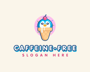 Penguin Dessert Cone logo design