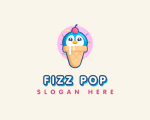 Penguin Dessert Cone logo design