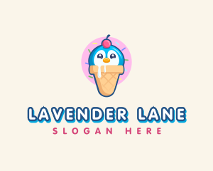 Penguin Dessert Cone logo design