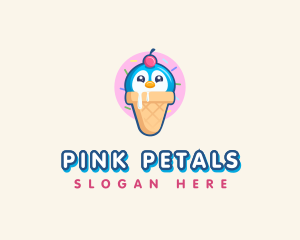 Penguin Dessert Cone logo design