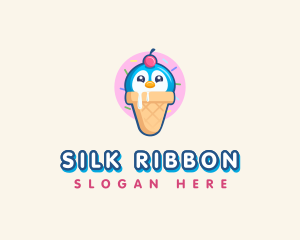 Penguin Dessert Cone logo design