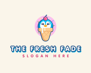 Penguin Dessert Cone logo design