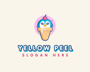 Penguin Dessert Cone logo design