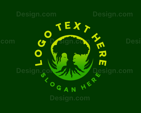 Globe Tree Parenting Hands Logo