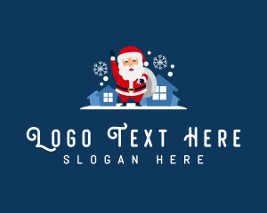 Christmas Santa Claus logo