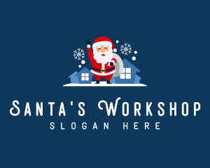 Christmas Santa Claus logo design