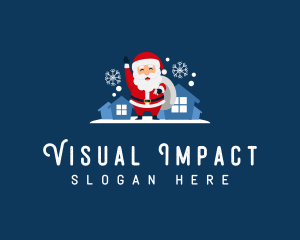 Christmas Santa Claus logo design